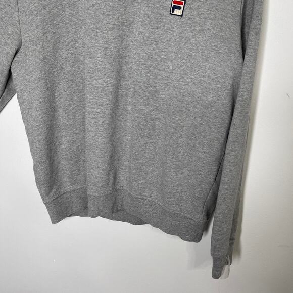women's Large Gray Sweatshirt by Fila gray fleece pullover top crewneck size L - Picture 6 of 14